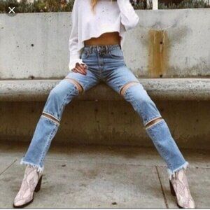 ⭐$230 Carmar Sz 27 Carmar Womens jean Black Juliet High-Rise Horizontal-Zip New